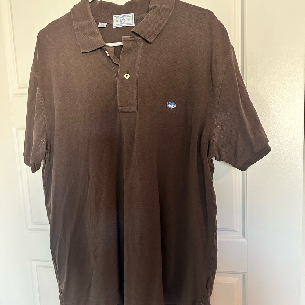 Southern Tide Men’s Polo Shirt – M – Brown (As-Is)